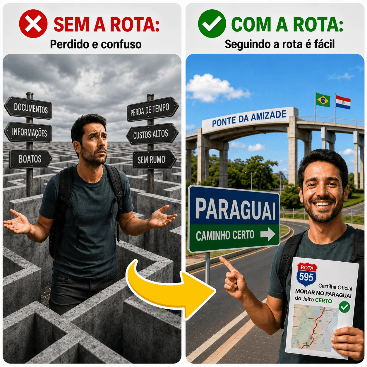 Sem a rota x com a Rota 595